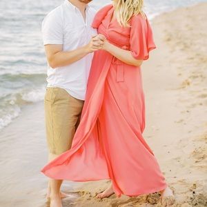 Pink boutique wrap around dress